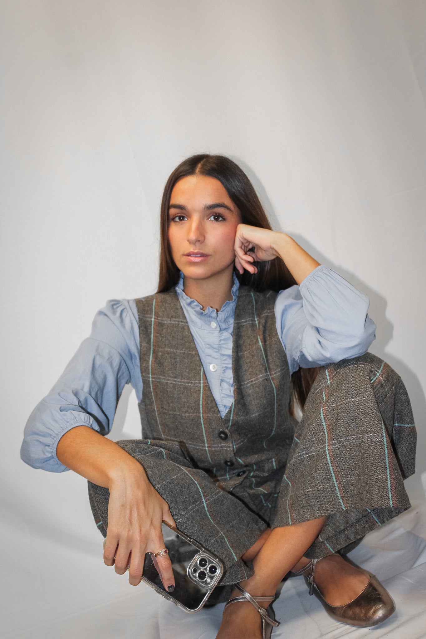 Blusa Romántica Azul